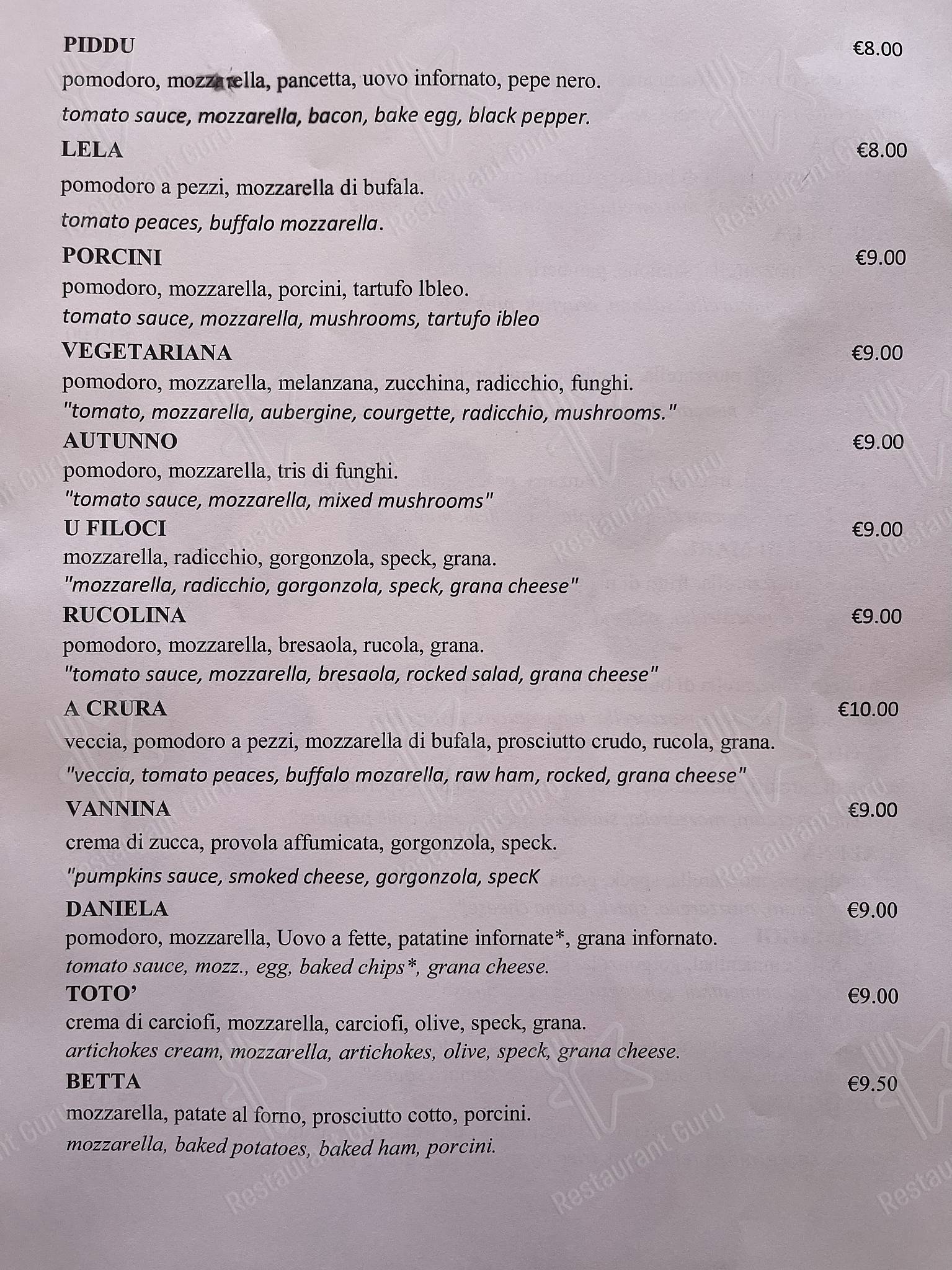 Menu di Archi Ri Ronna Pippa