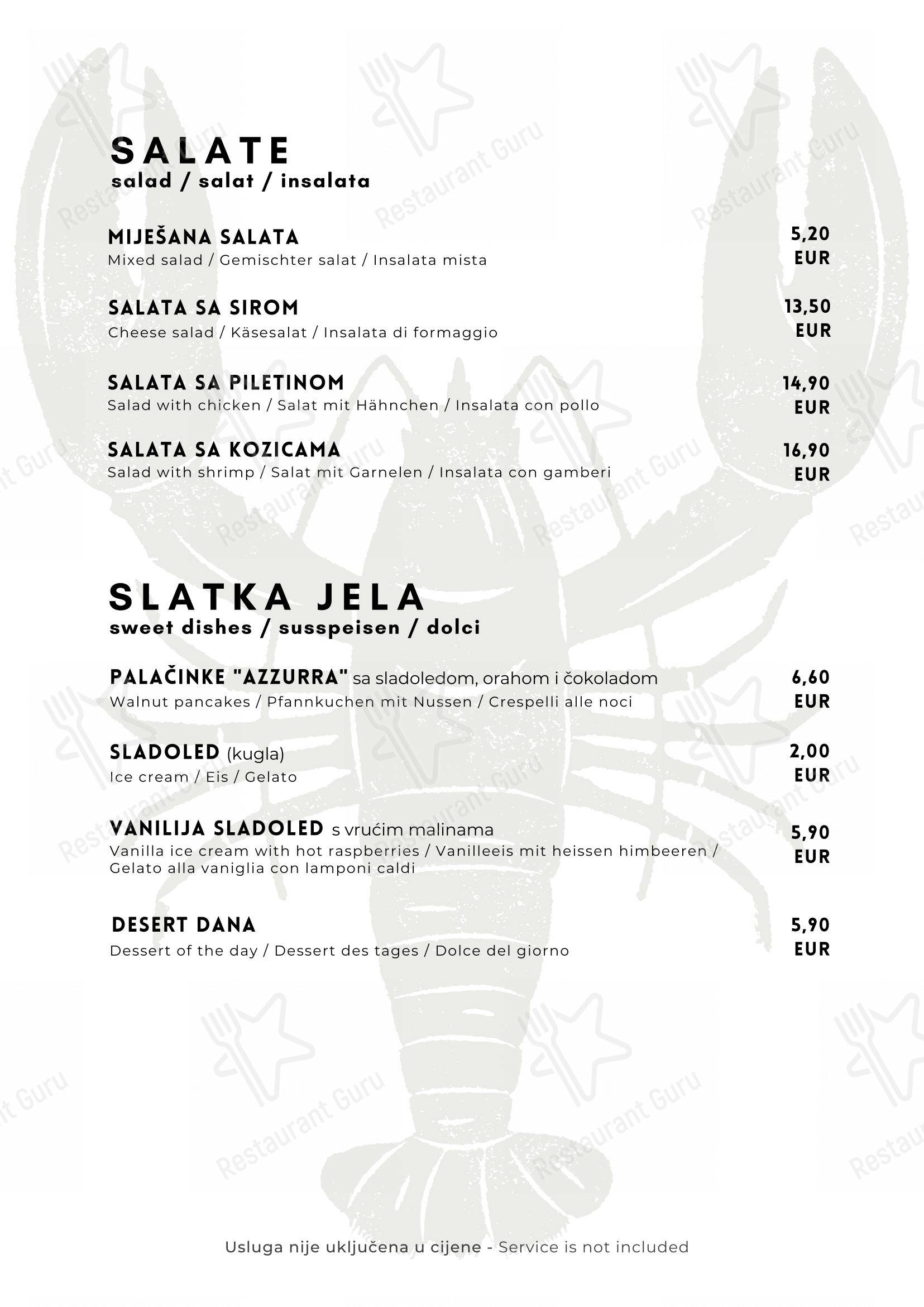 Menu per Argento in Bol