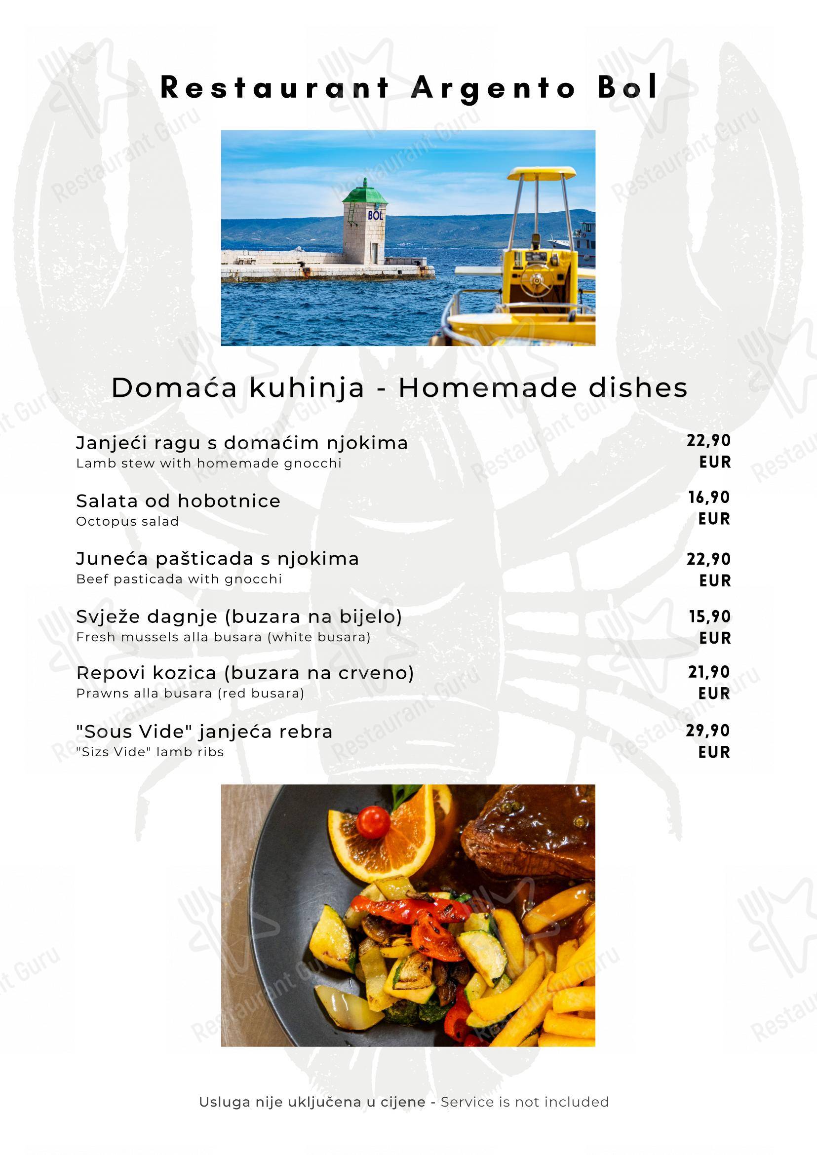 Menu per Argento in Bol