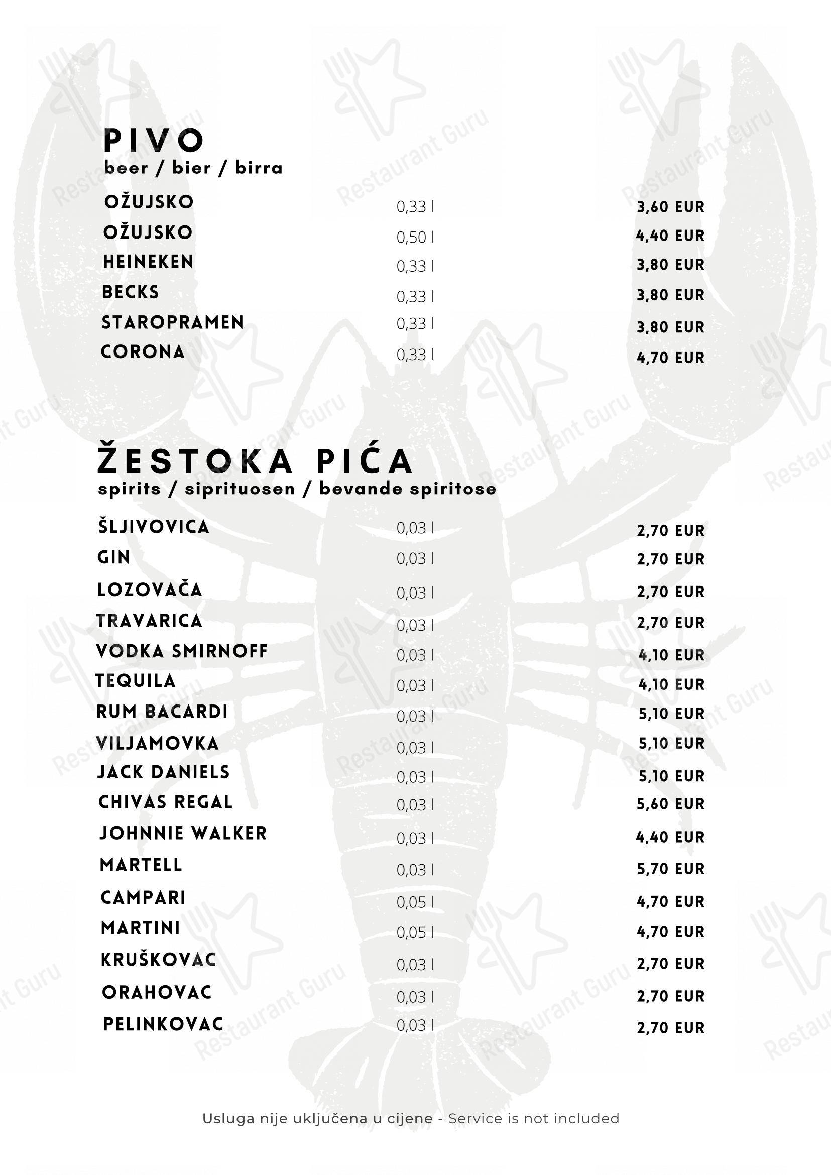 Menu di Argento - Menu