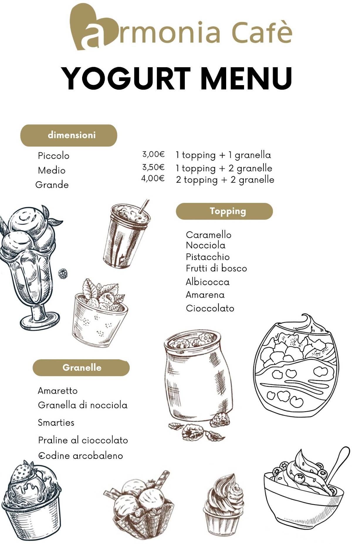 Menu di Armonia Cafè 