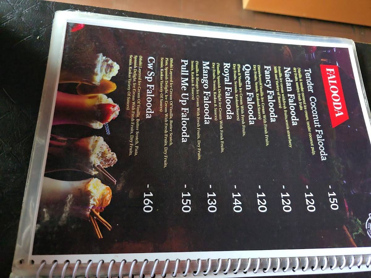 Arya Cake World menu