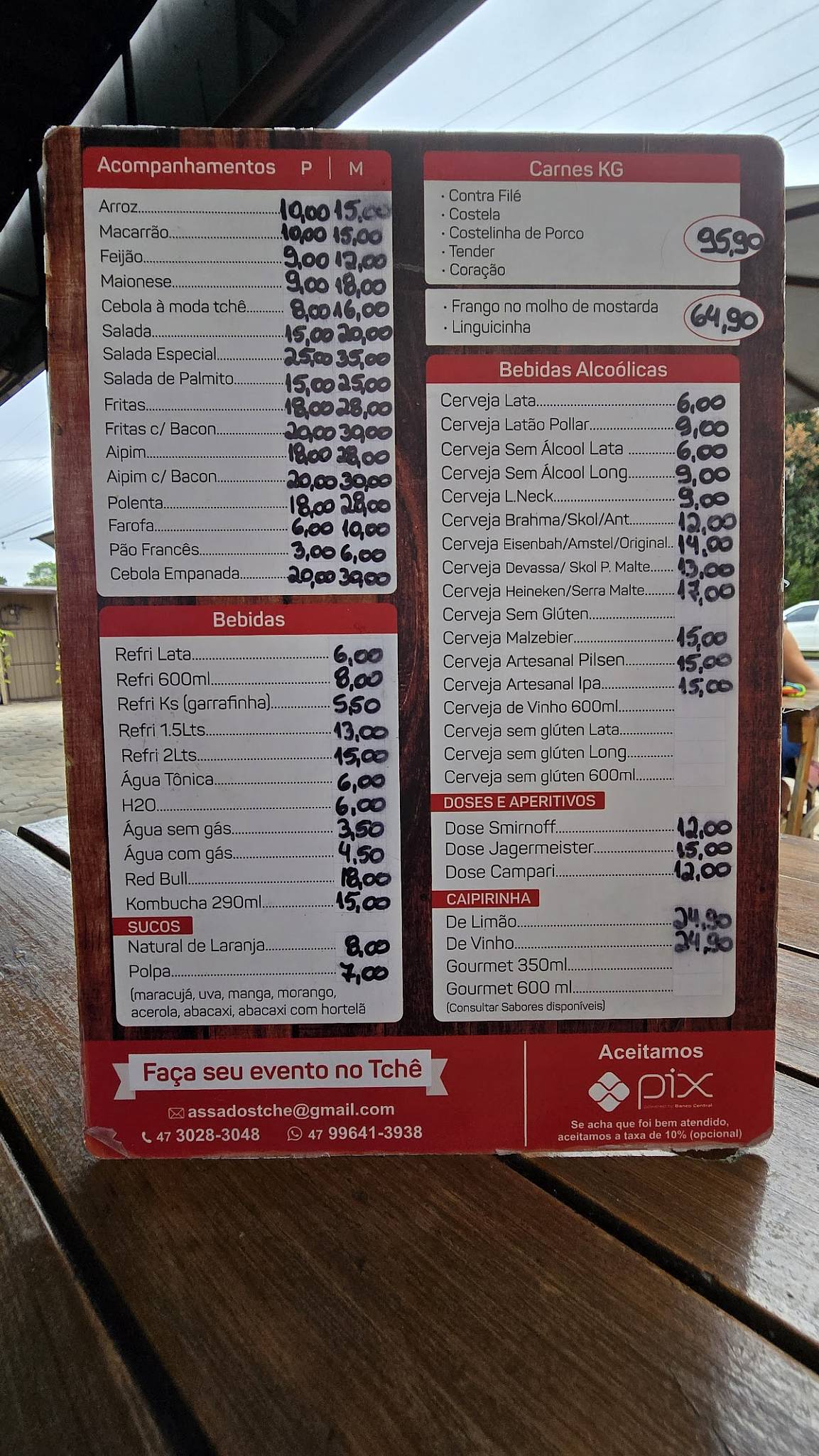 Assados Tchê cardápio