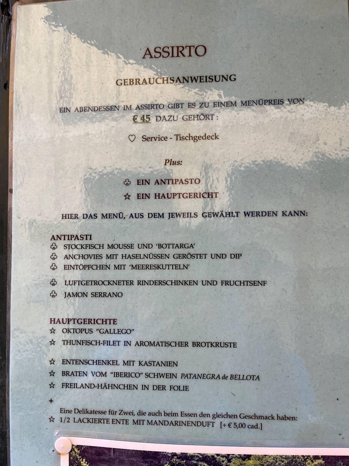 Menu di Assirto 