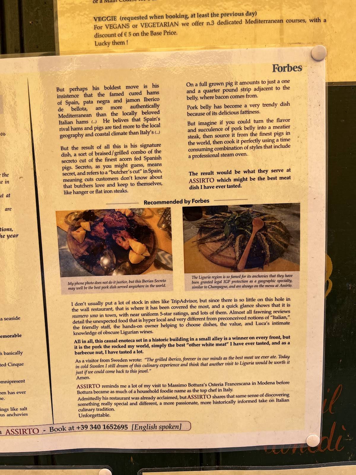 Menu di Assirto 