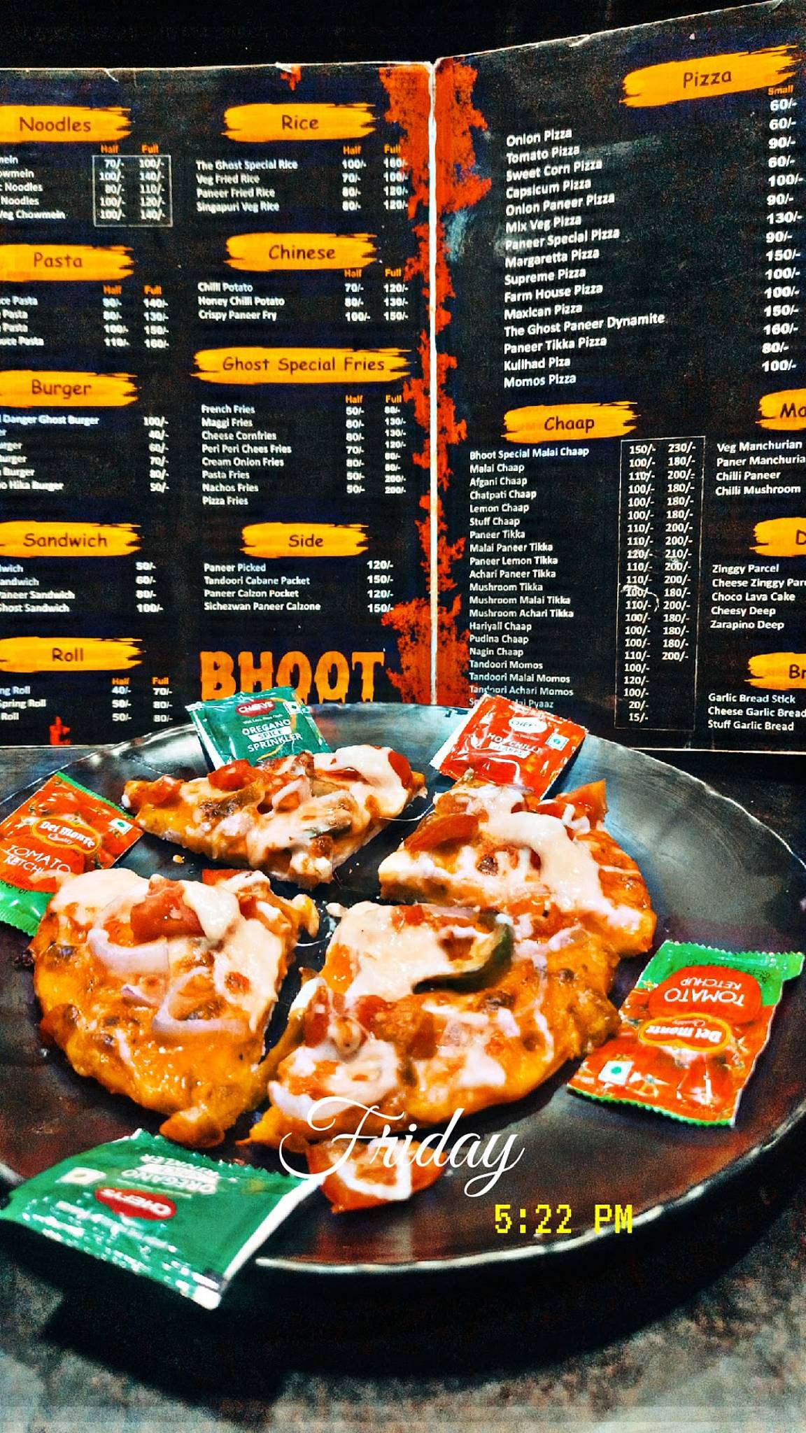 At Bhoot Cafe Restaurant menu