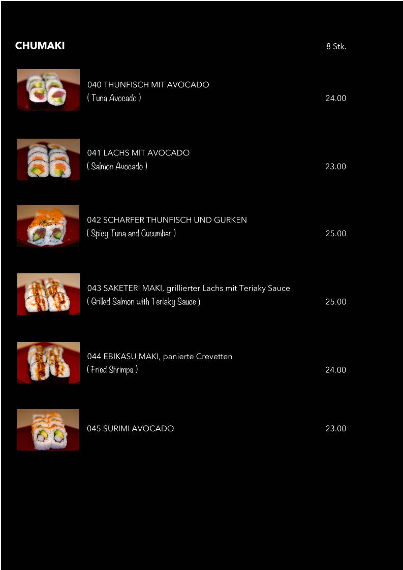 Menu di Atarashii 