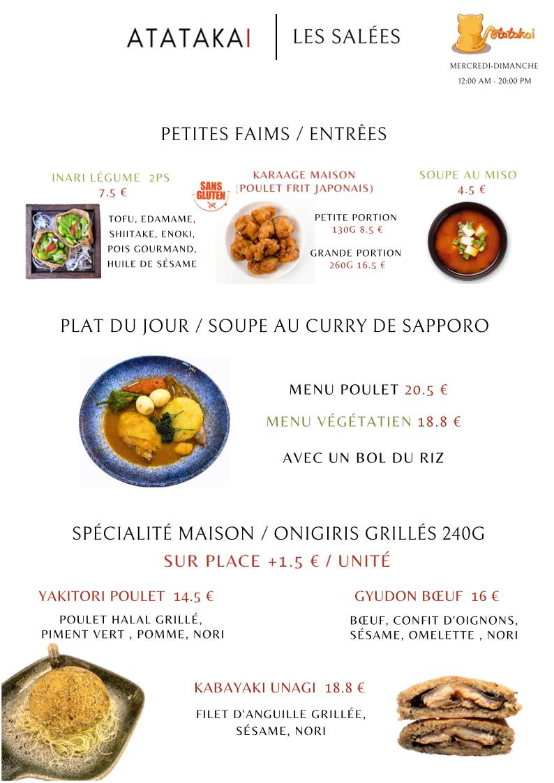 Menu de Atatakai