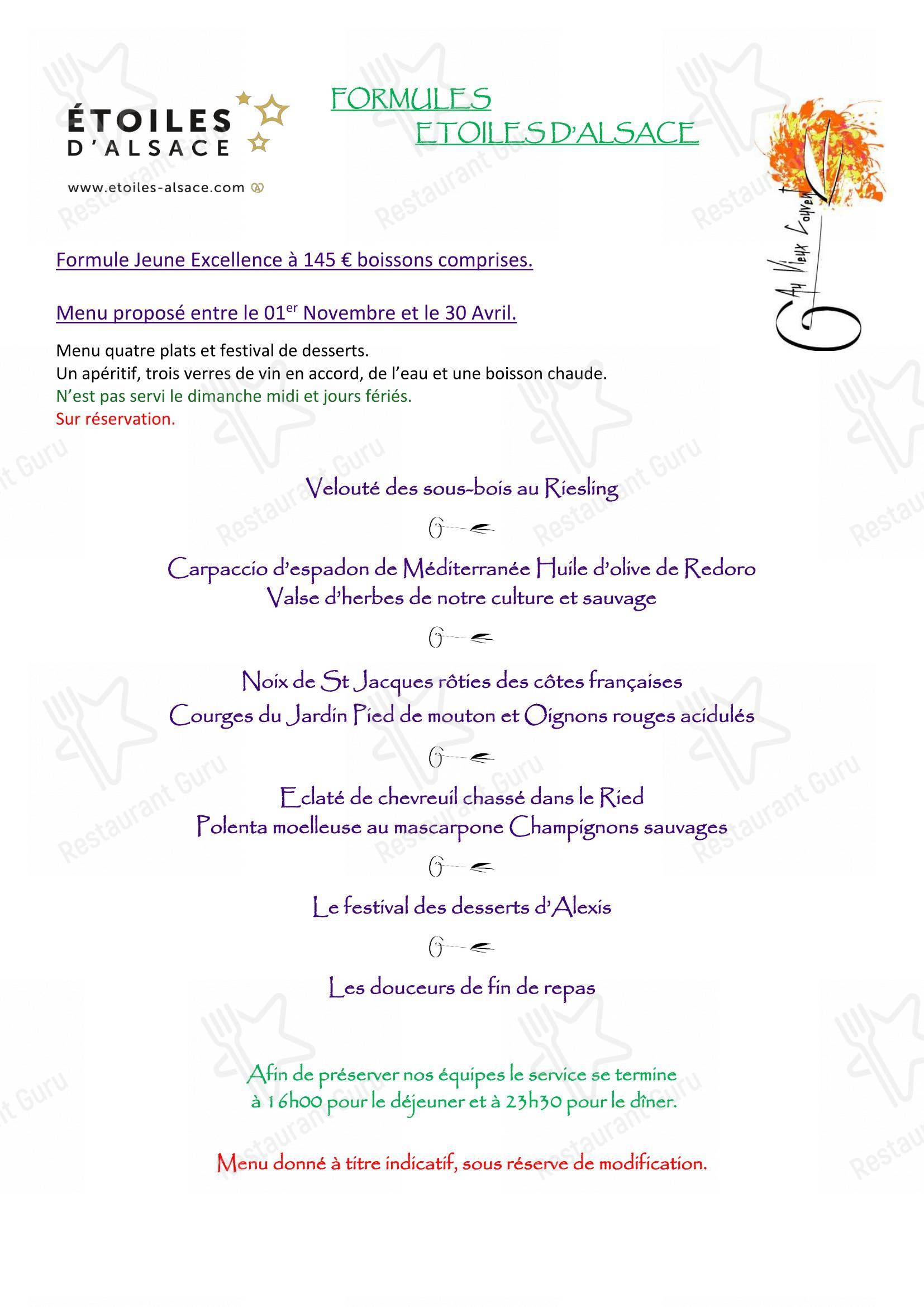 Детское pour Au Vieux Couvent restaurant