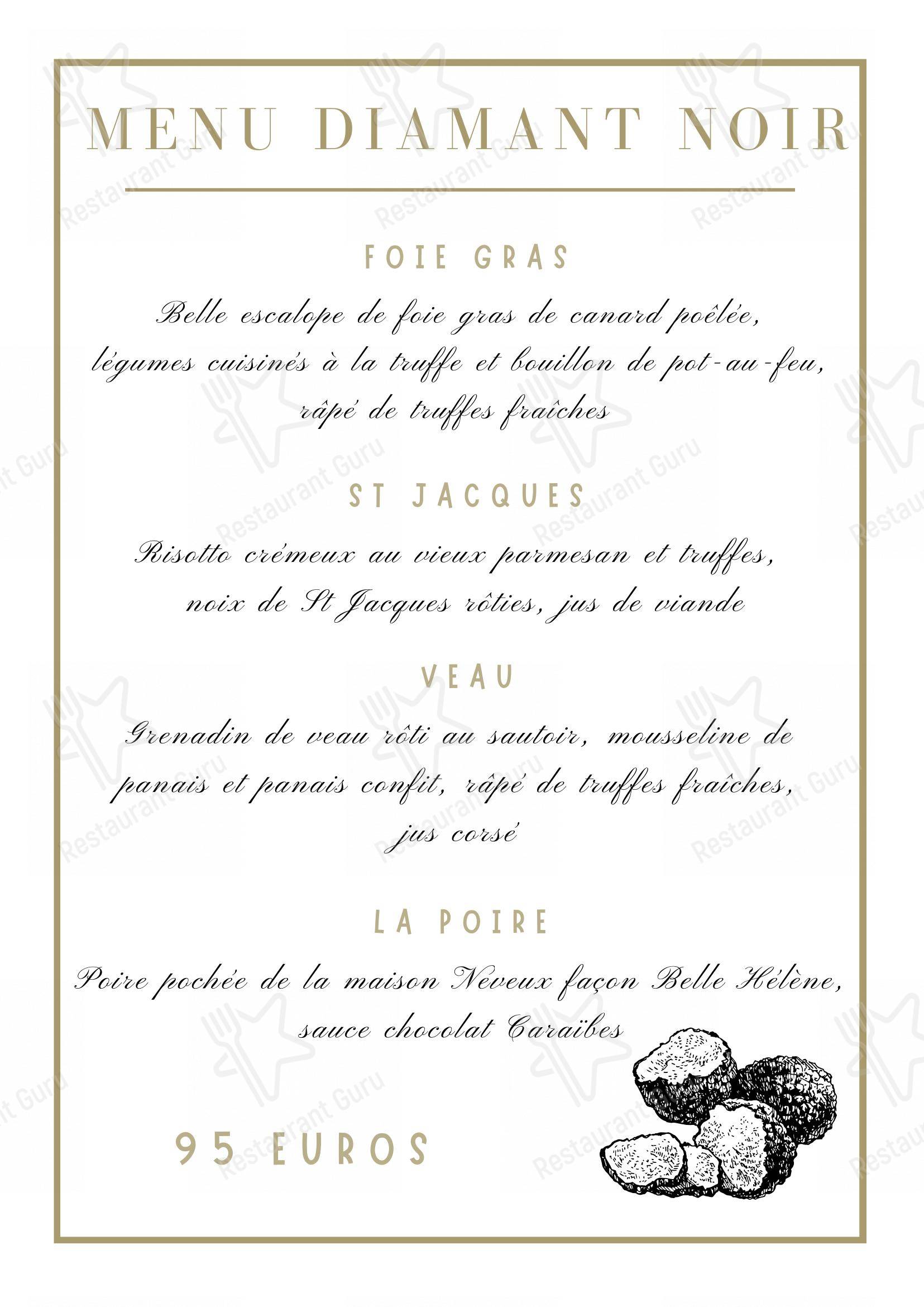 Menu bar pour Aux 3 Capitaines restaurant
