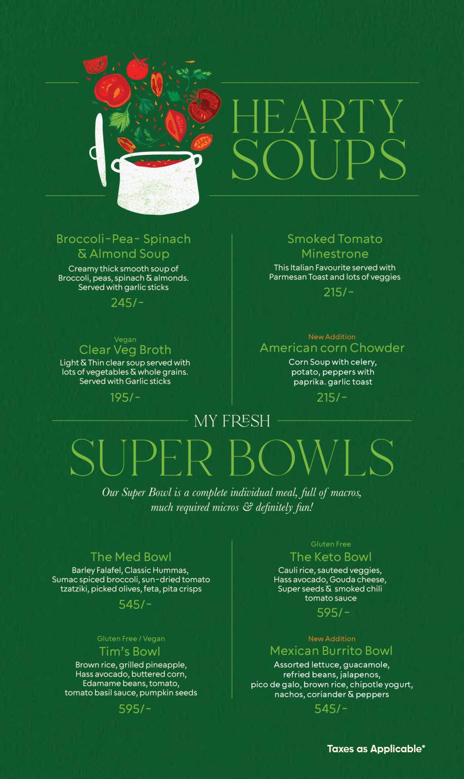 MyFresh Kitchen & Cafe menu