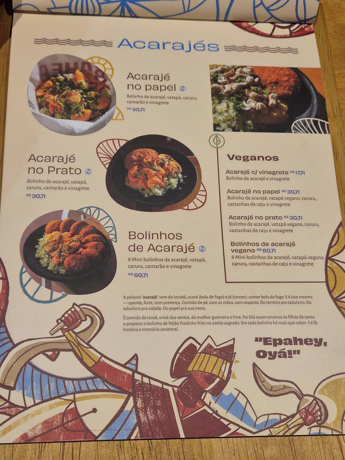 Ô BAHEA cardápio