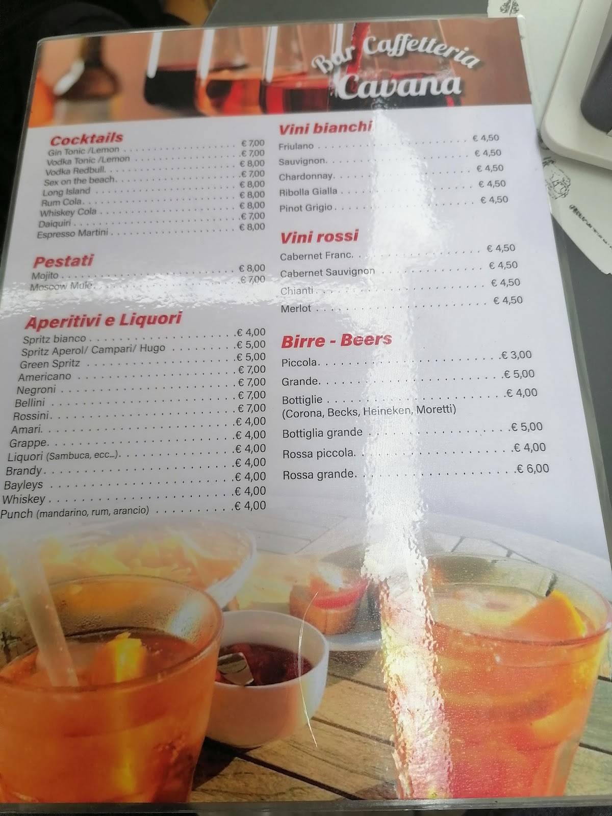 Menu di BAR CAVANA 