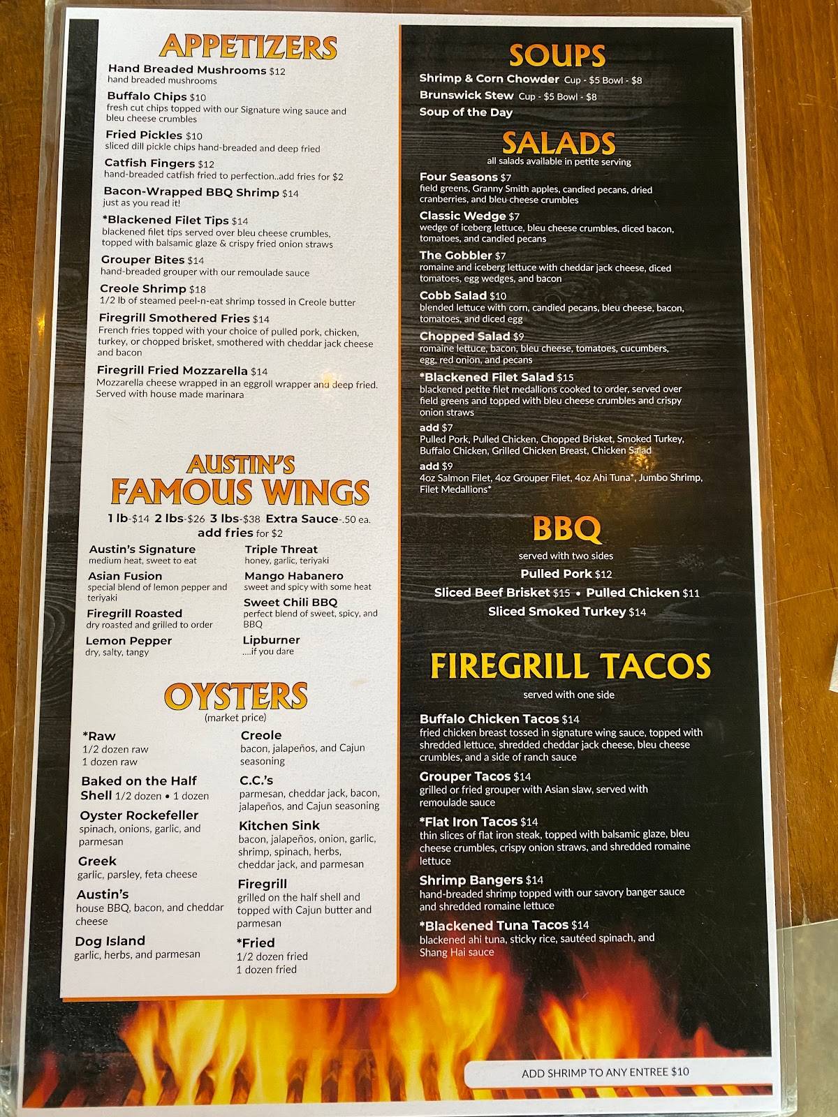 Austins Steakhouse Valdosta Ga Menu 45 - 90eu6u9