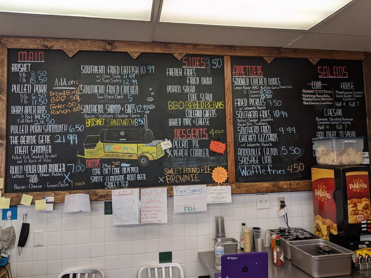 Menu at Hot Mess BBQ & Soul Food, Albuquerque, Eubank Blvd NE