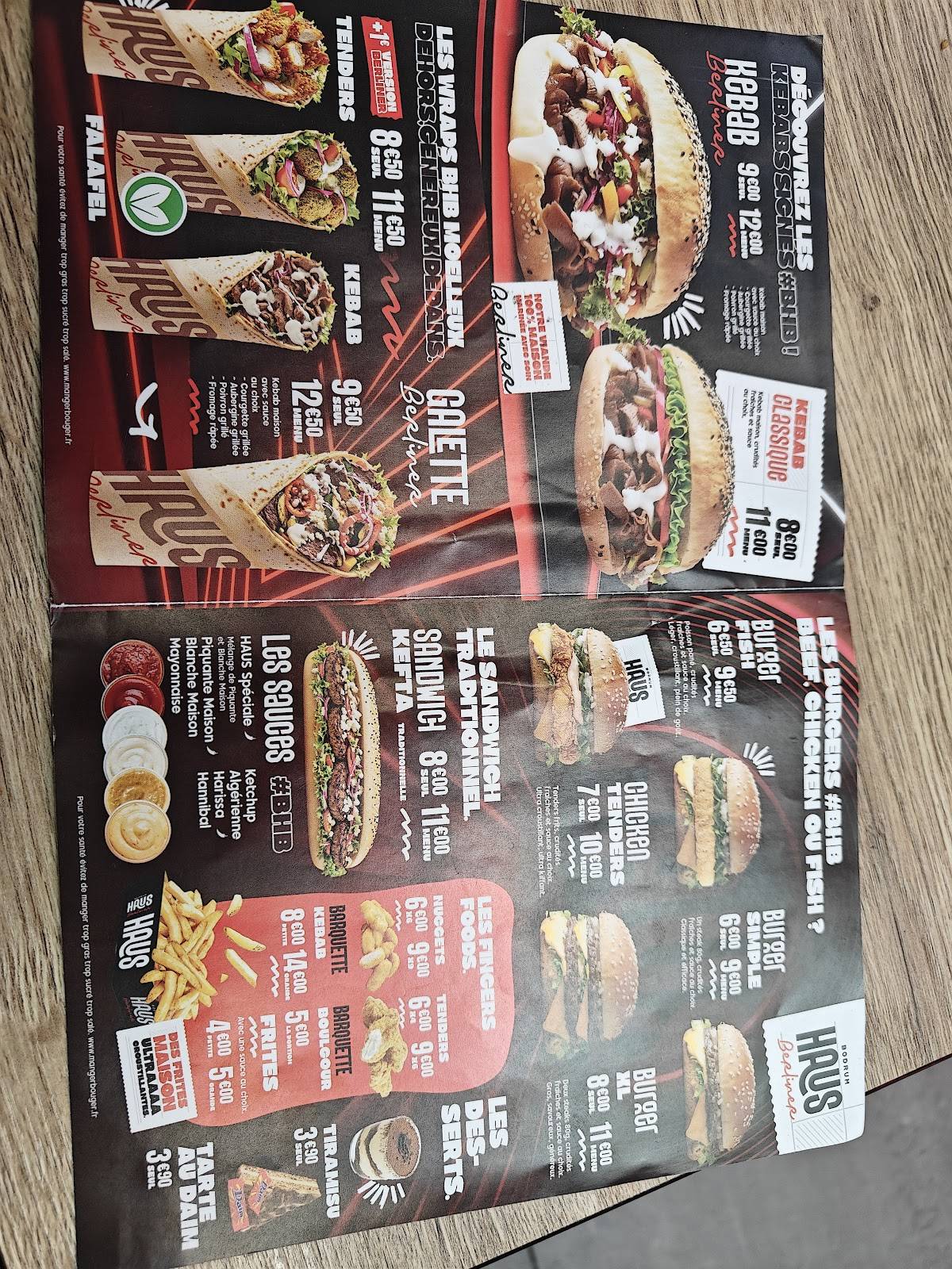 Menu de BODRUM HAUS BERLİNER