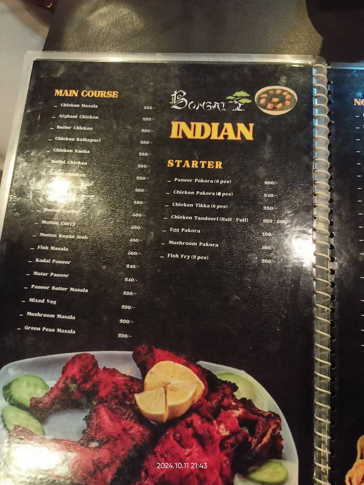 BONSAI - A Multi Cuisine Restaurant menu