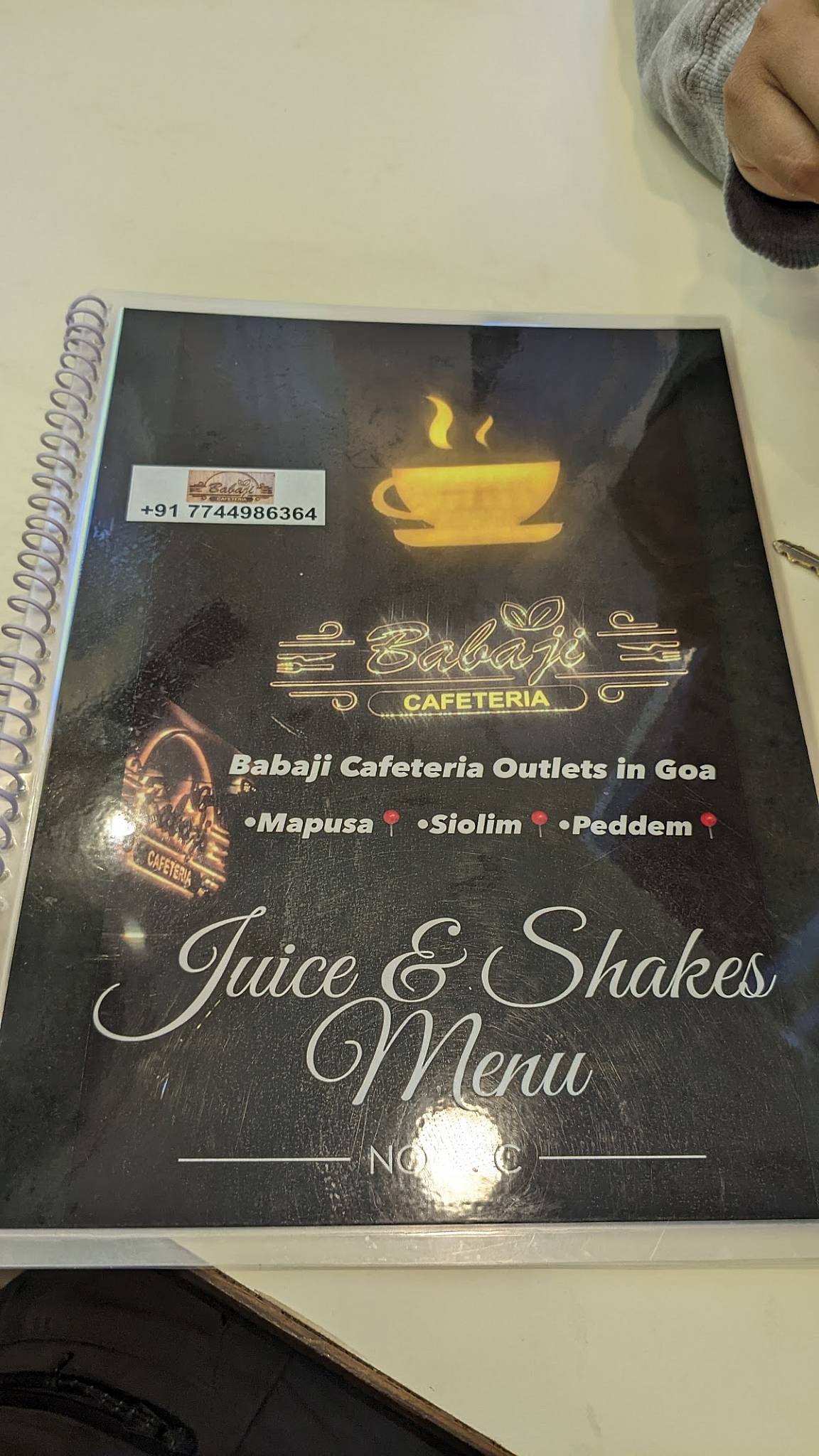 Babaji Cold Drinks menu