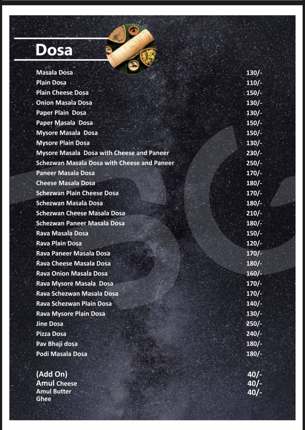 Babugulli Cafe & Restaurant Sodala Jaipur menu