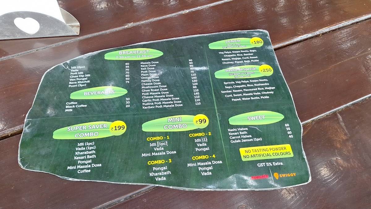 Banana Leaf Meal - Kidambi's Kitchen Authentic Plantain Leaf Meals South Indian Meals menu