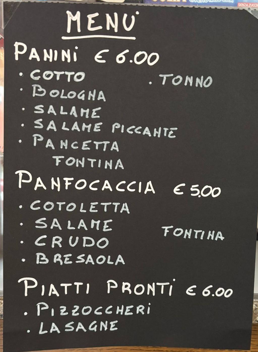 Menu di Bar Al Pontisel Snc 