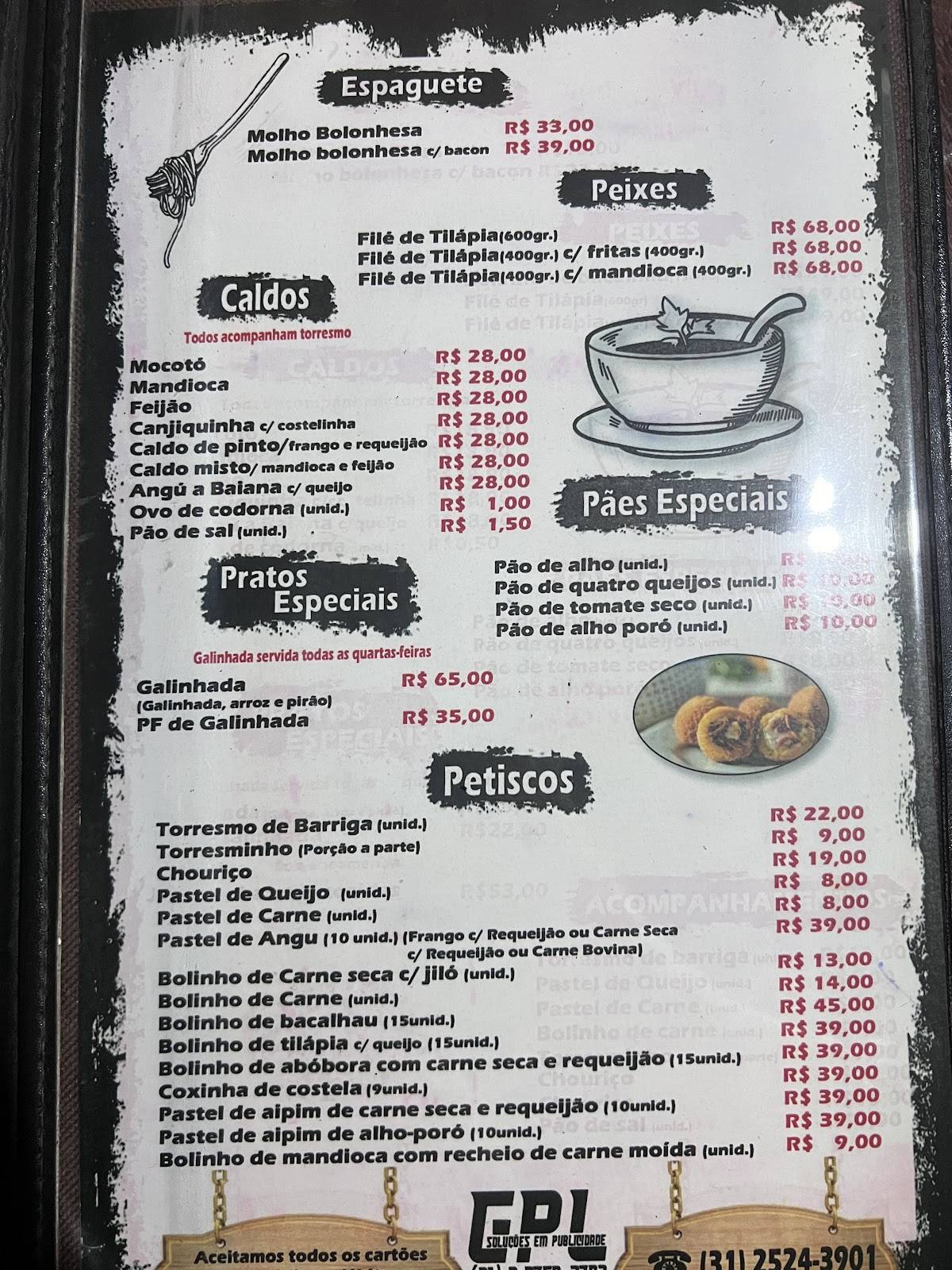 Bar Du André cardápio