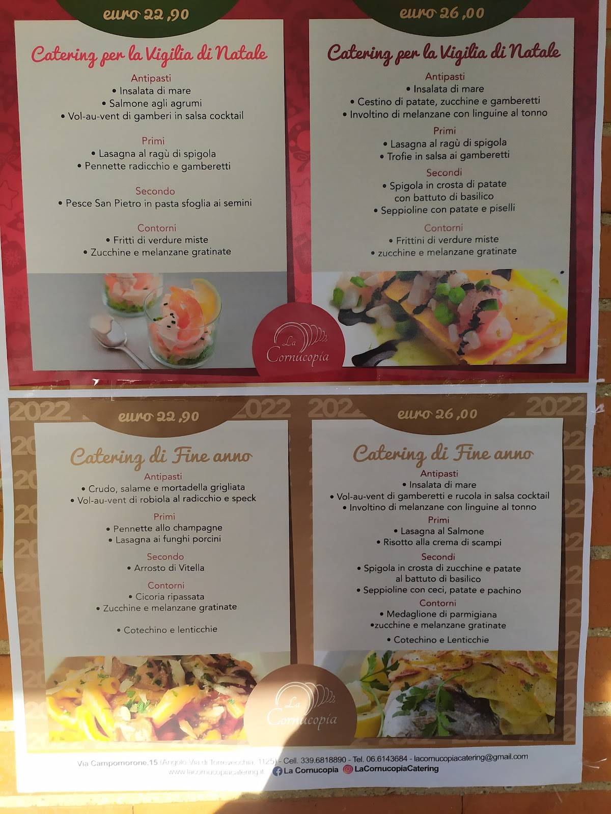 Menu di Bar La Cornucopia 