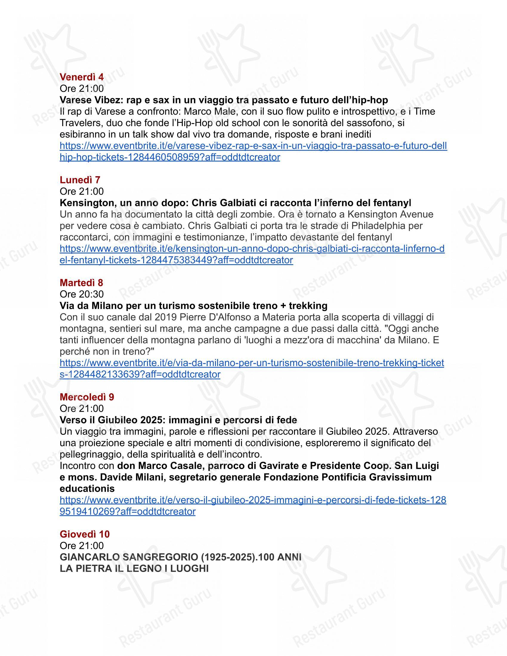 Menu di Bar Nuovo - Menu