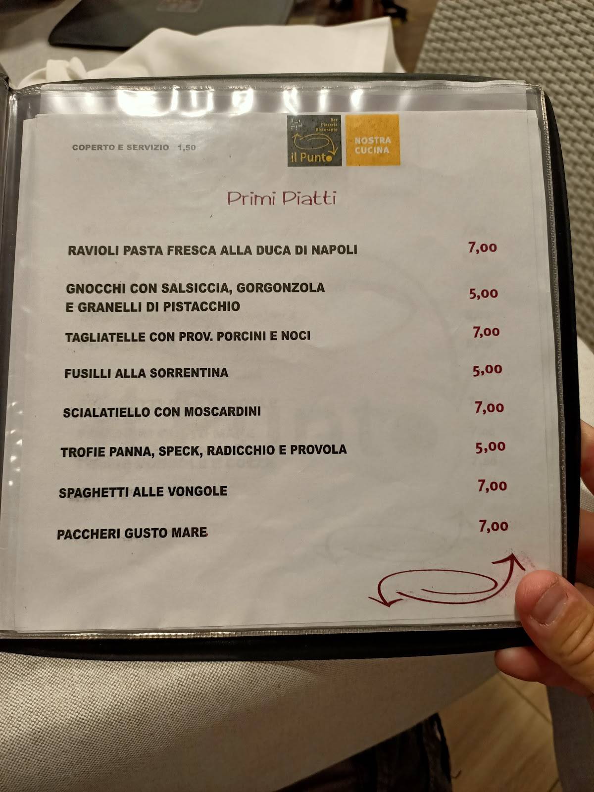 Menu di Bar Ristorante Pizzeria Di Bozzella Pierpaolo 