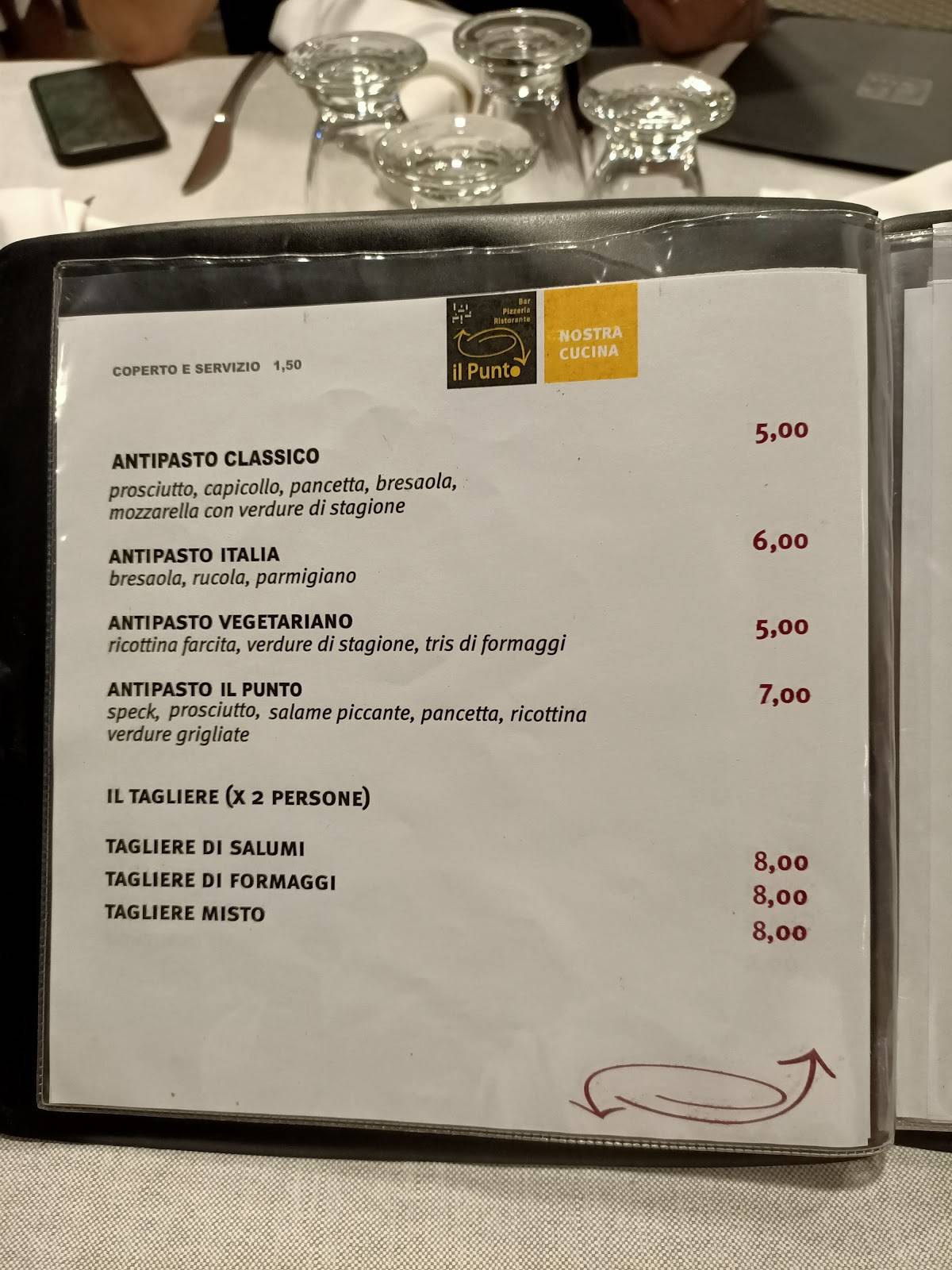 Menu di Bar Ristorante Pizzeria Di Bozzella Pierpaolo 