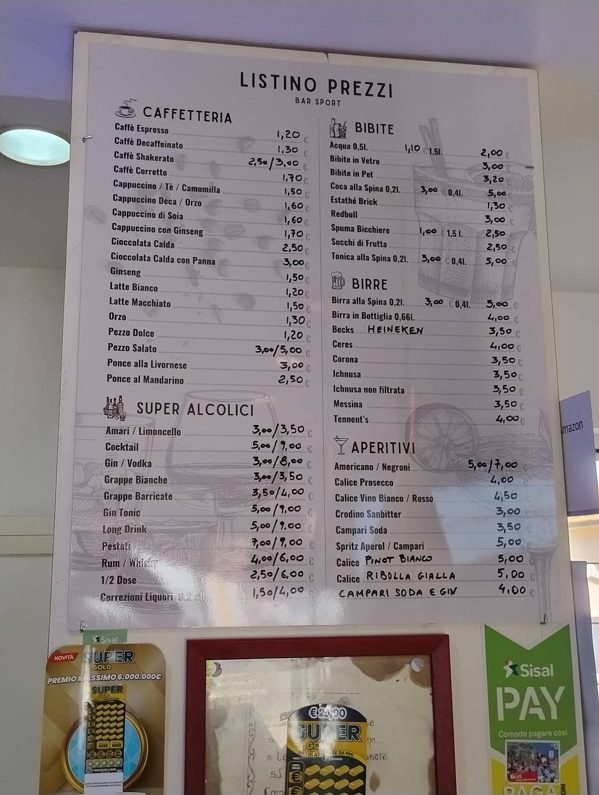 Menu di Bar Sport 