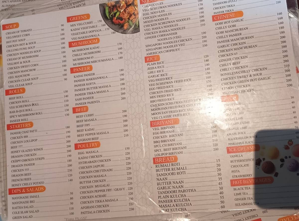 Bar-b-Que Inn Family Restaurant menu