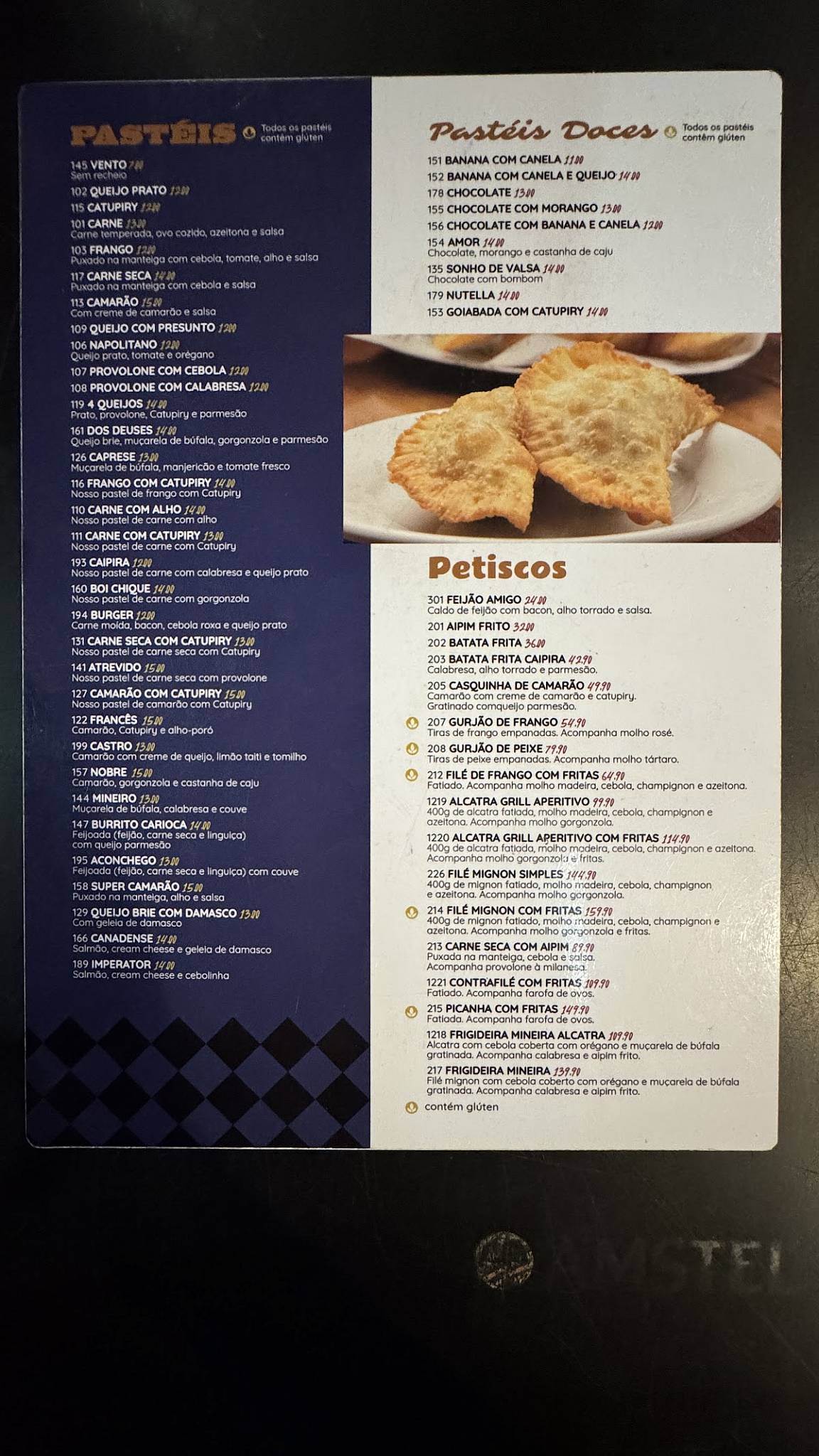 Bar do Adão cardápio