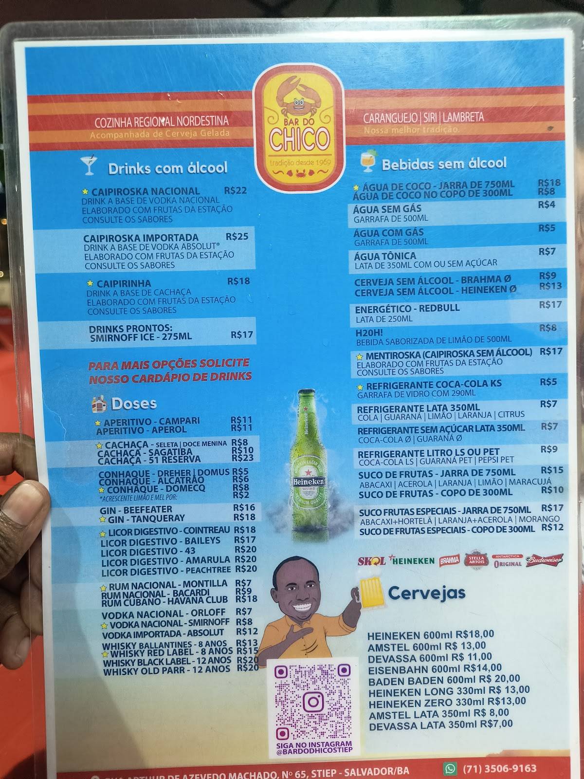 Bar do Chico / STIEP cardápio