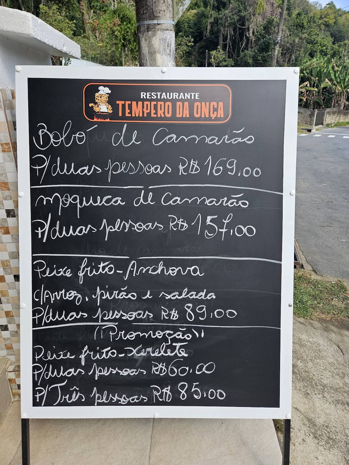 Bar e Restaurante Tempero da Onça cardápio