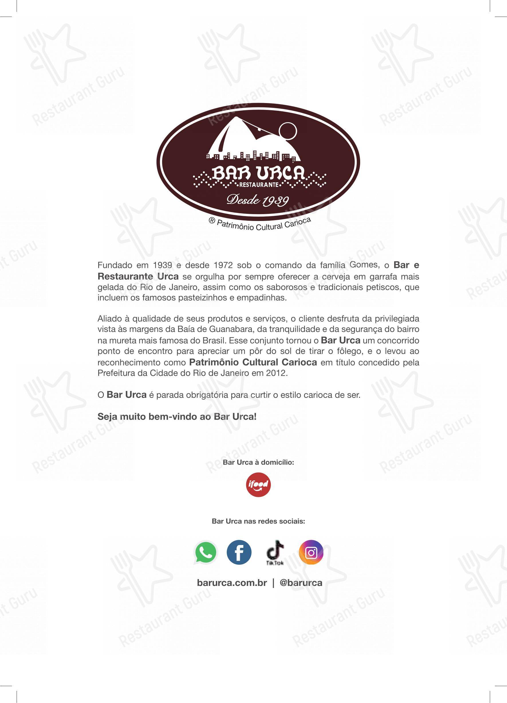 Bar Urca - Menu