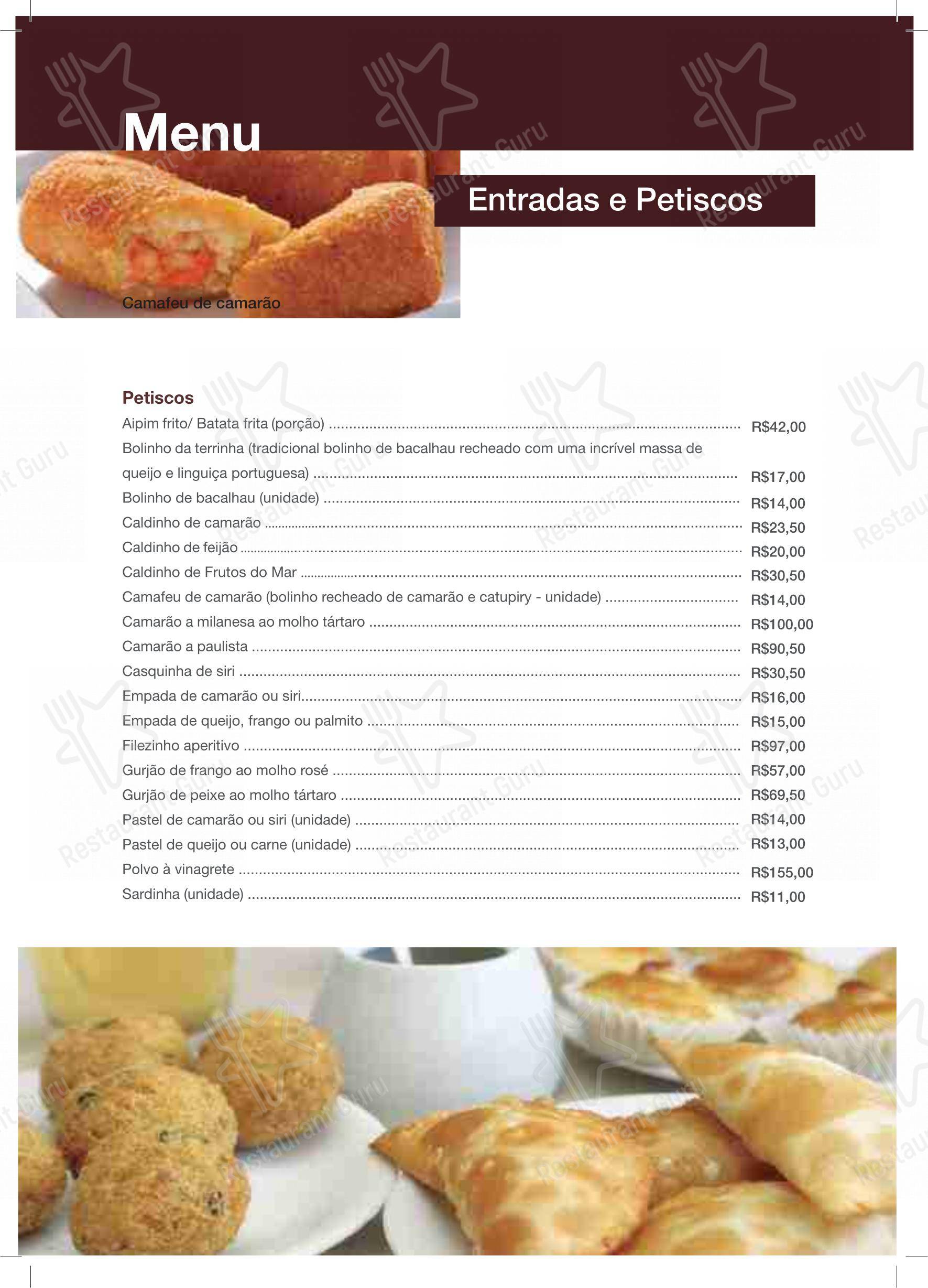 Menu para Bar Urca pub & bar