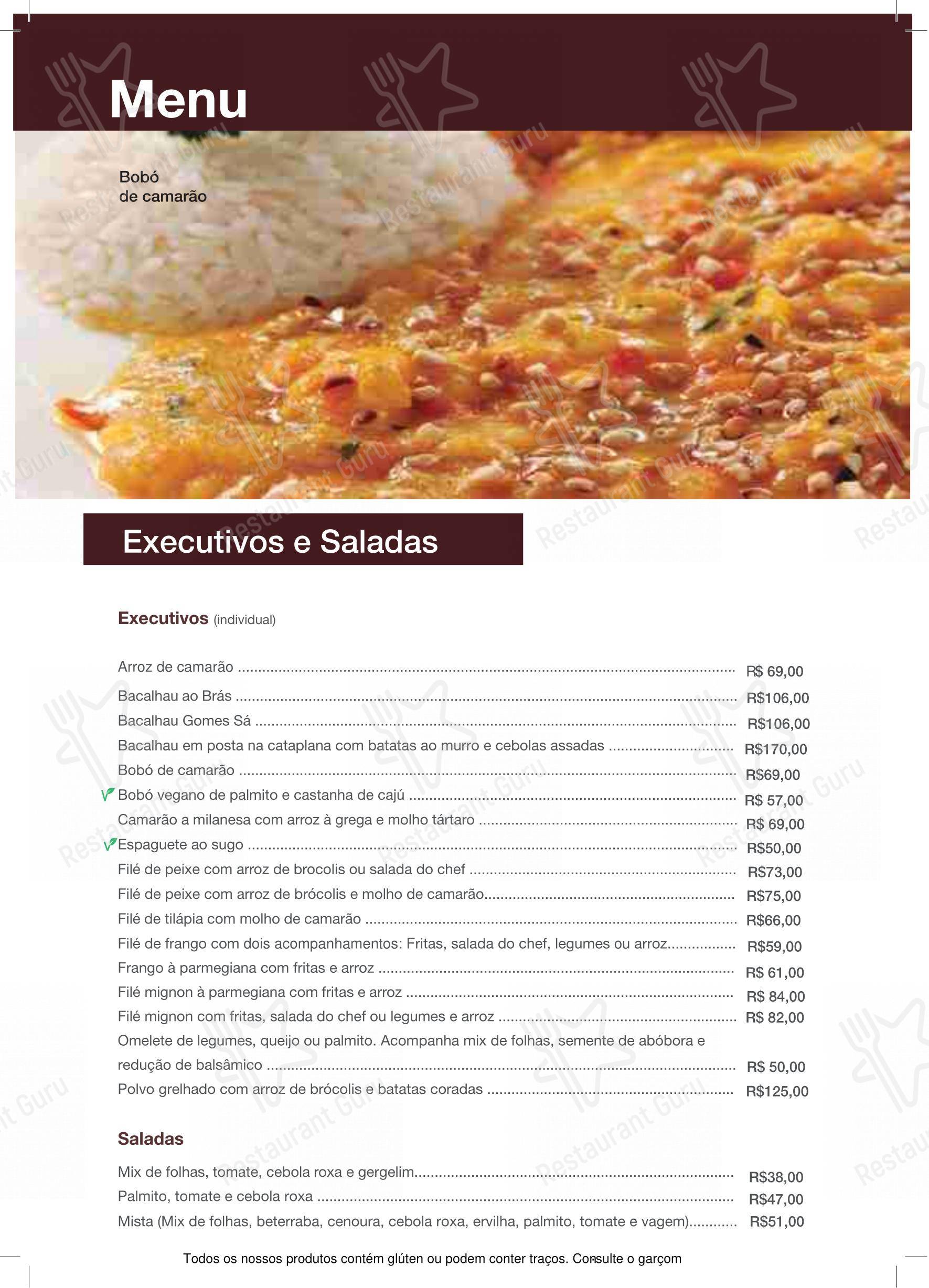 Bar Urca - Menu