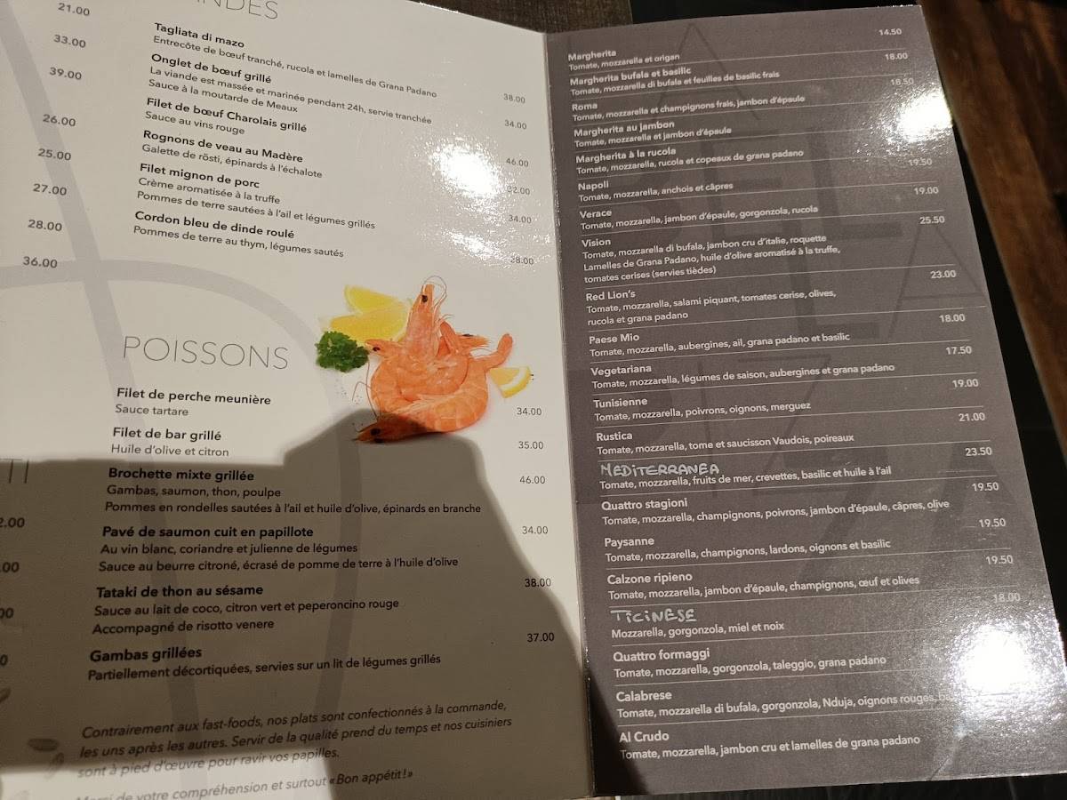 Menu de Barca Malley