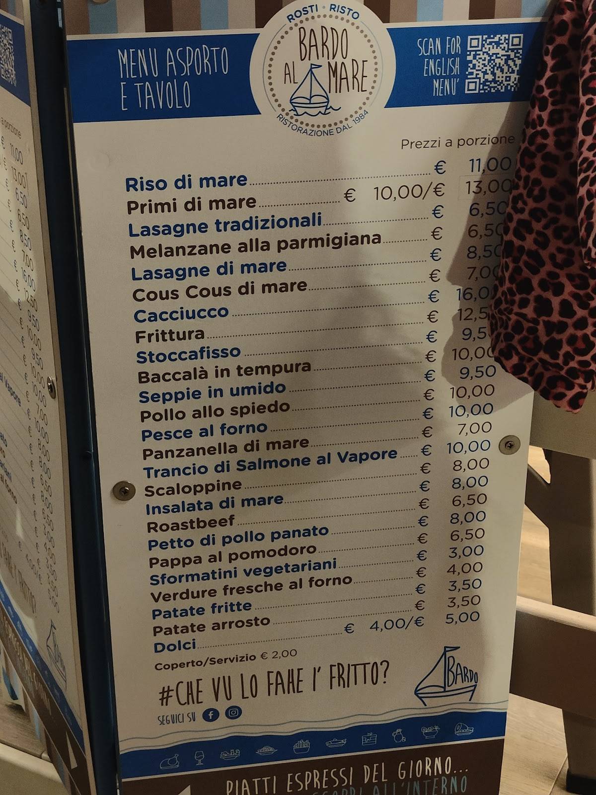 Menu di Bardo al mare Risto-Rosti 
