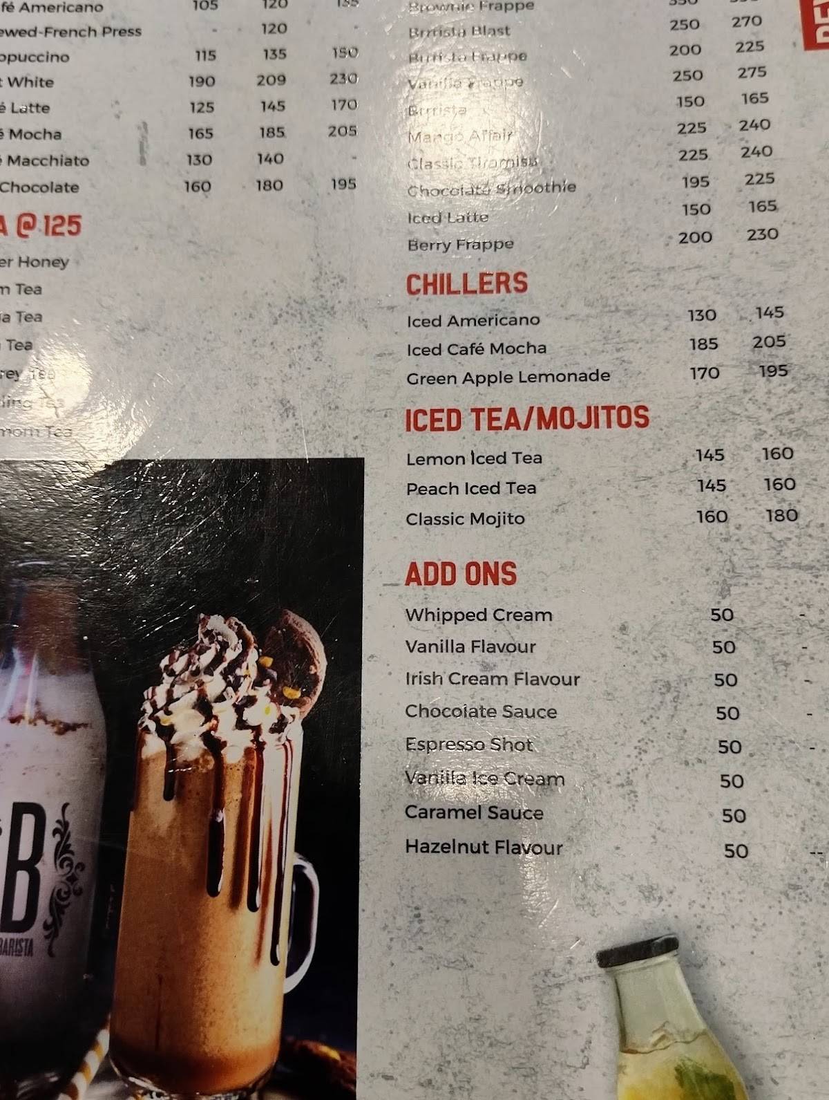 Barista menu