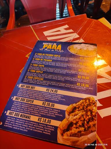 Barraca do Pará - (Marechal Hermes, RJ) cardápio