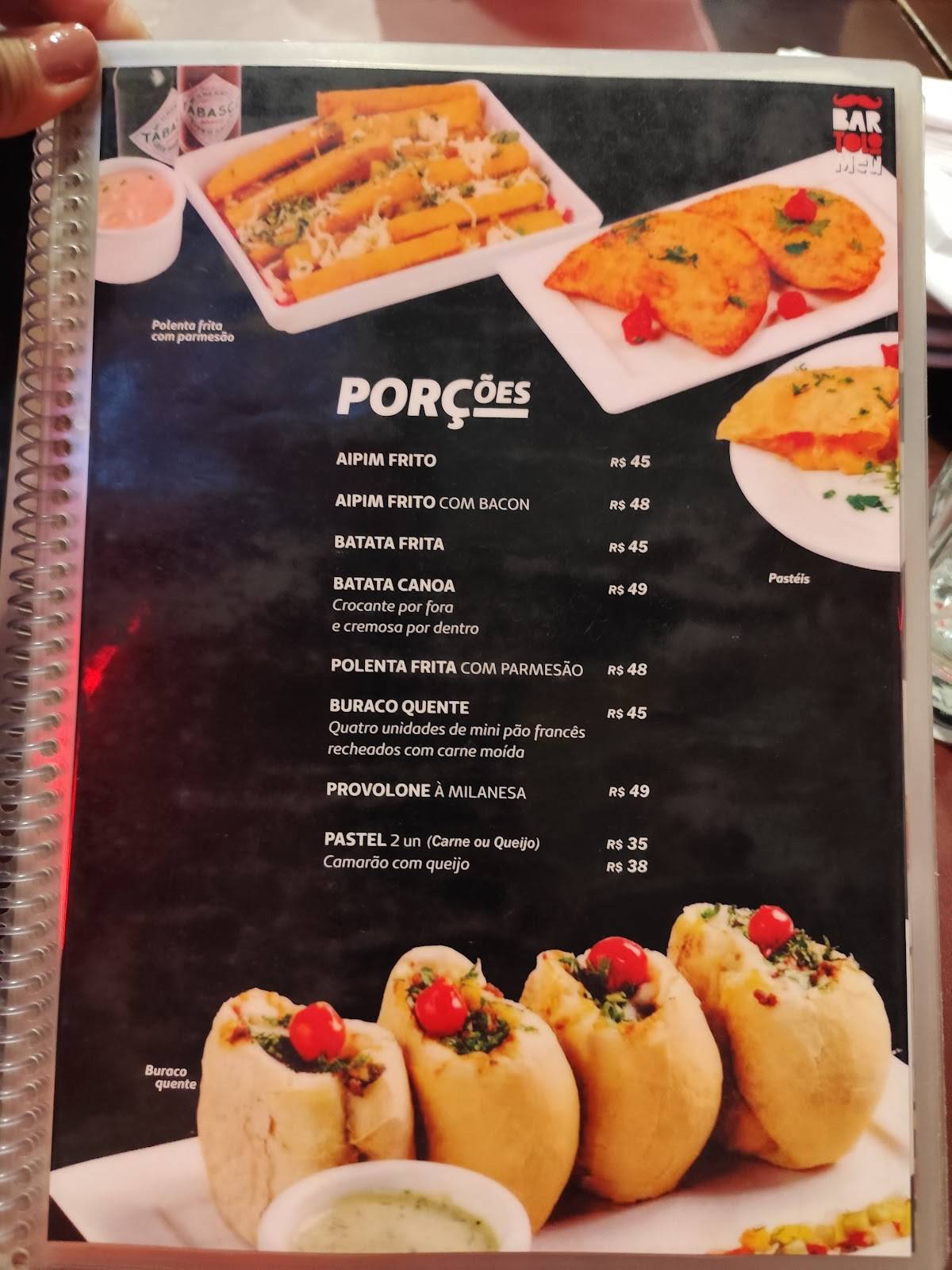 Bartolomeu Botequim da 1500 cardápio