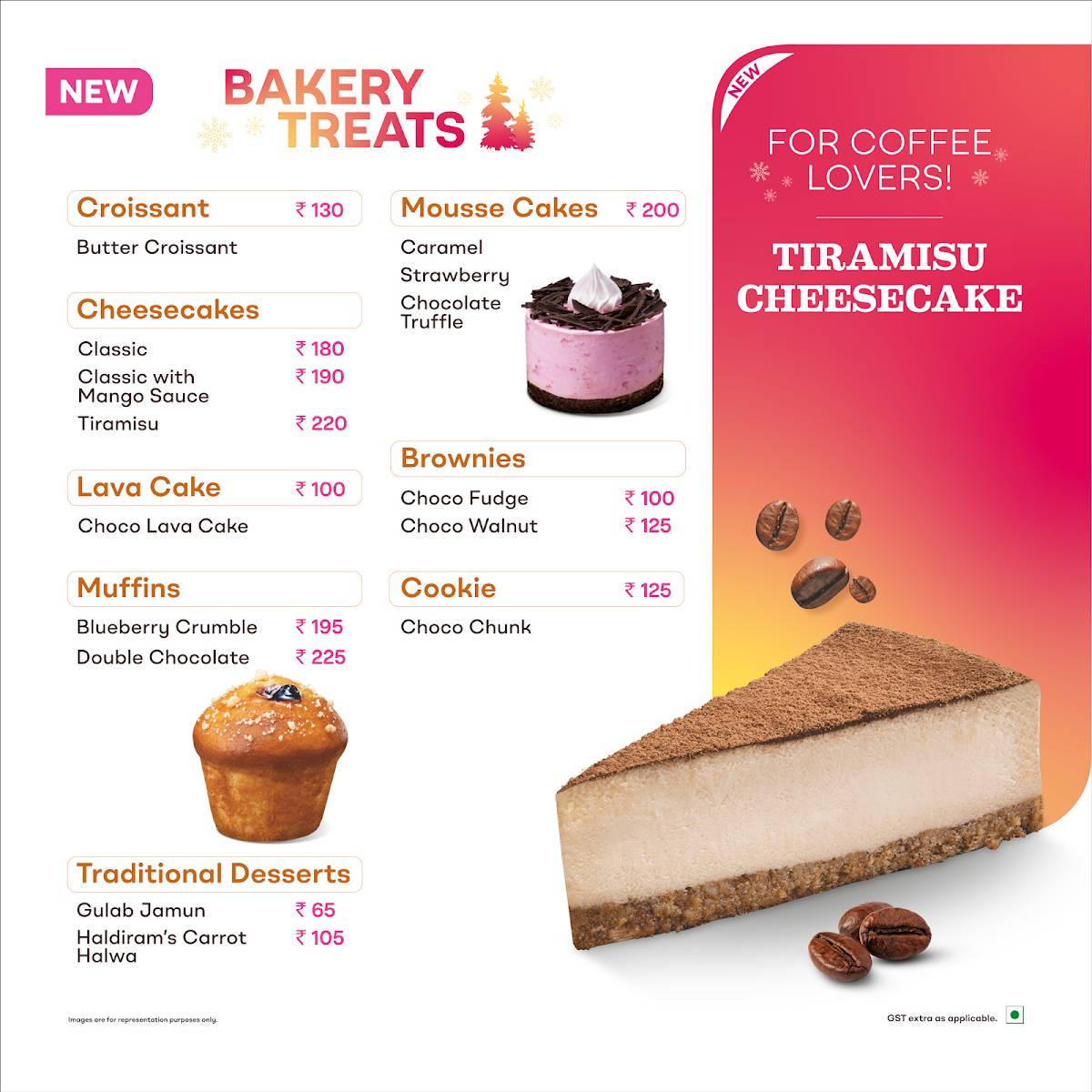 Baskin Robbins menu