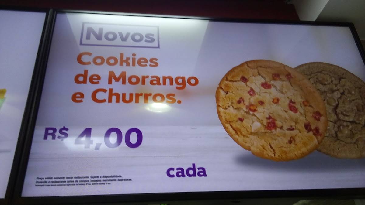Subway cardápio