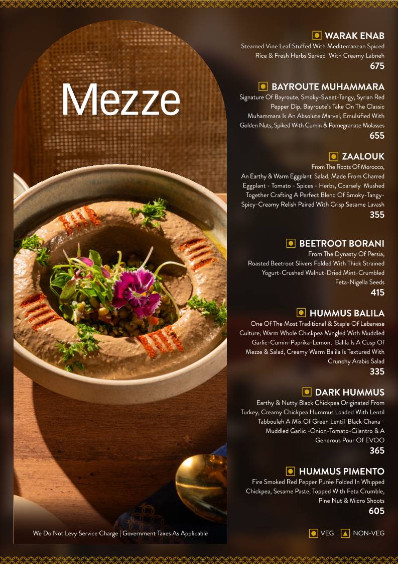 Bayroute Juhu menu