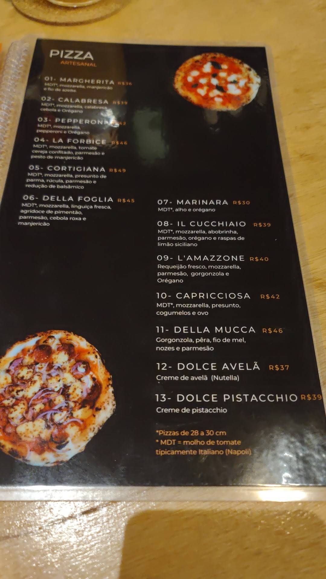 Becca Pizzaria cardápio