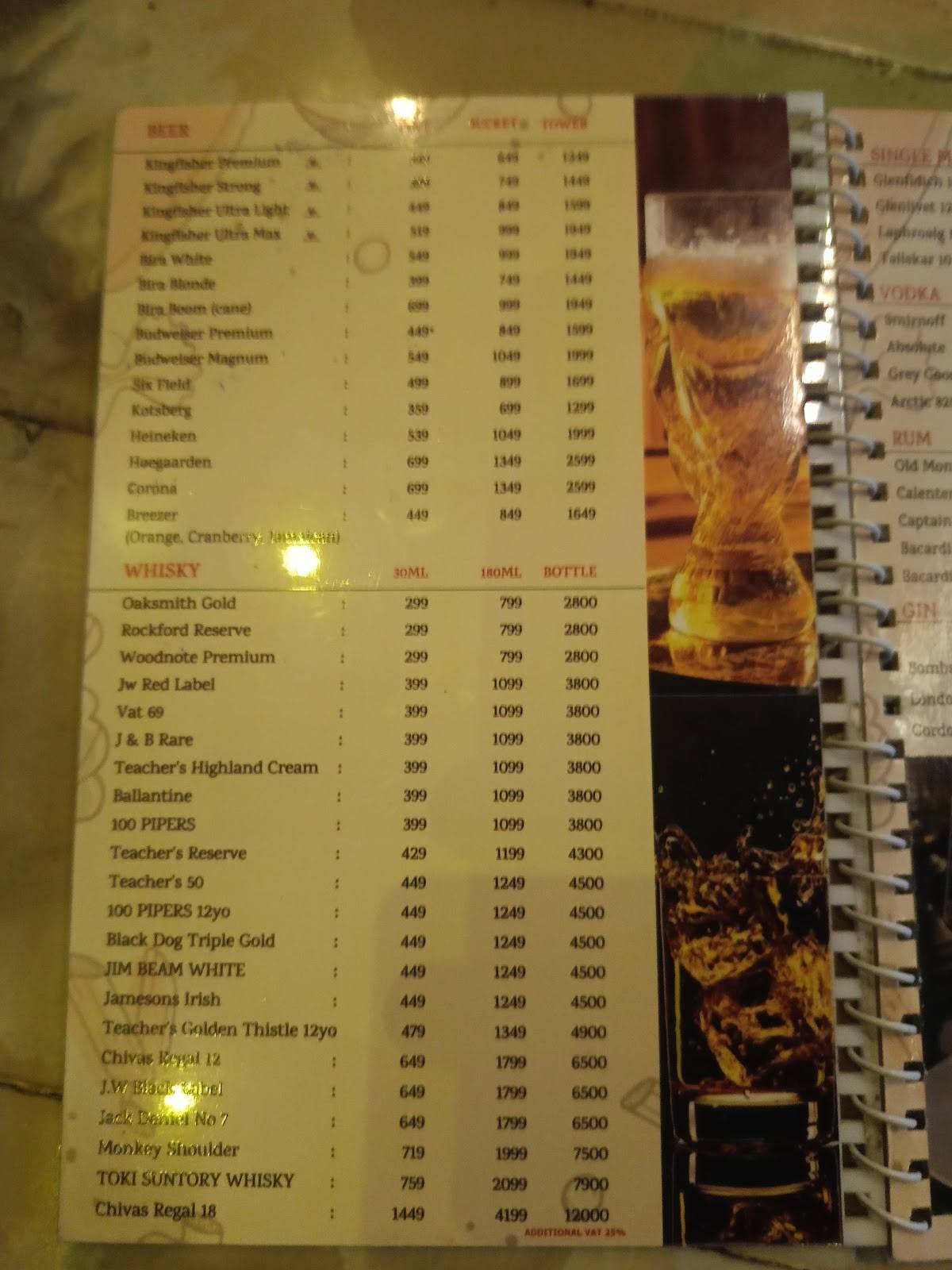 Beeryani menu