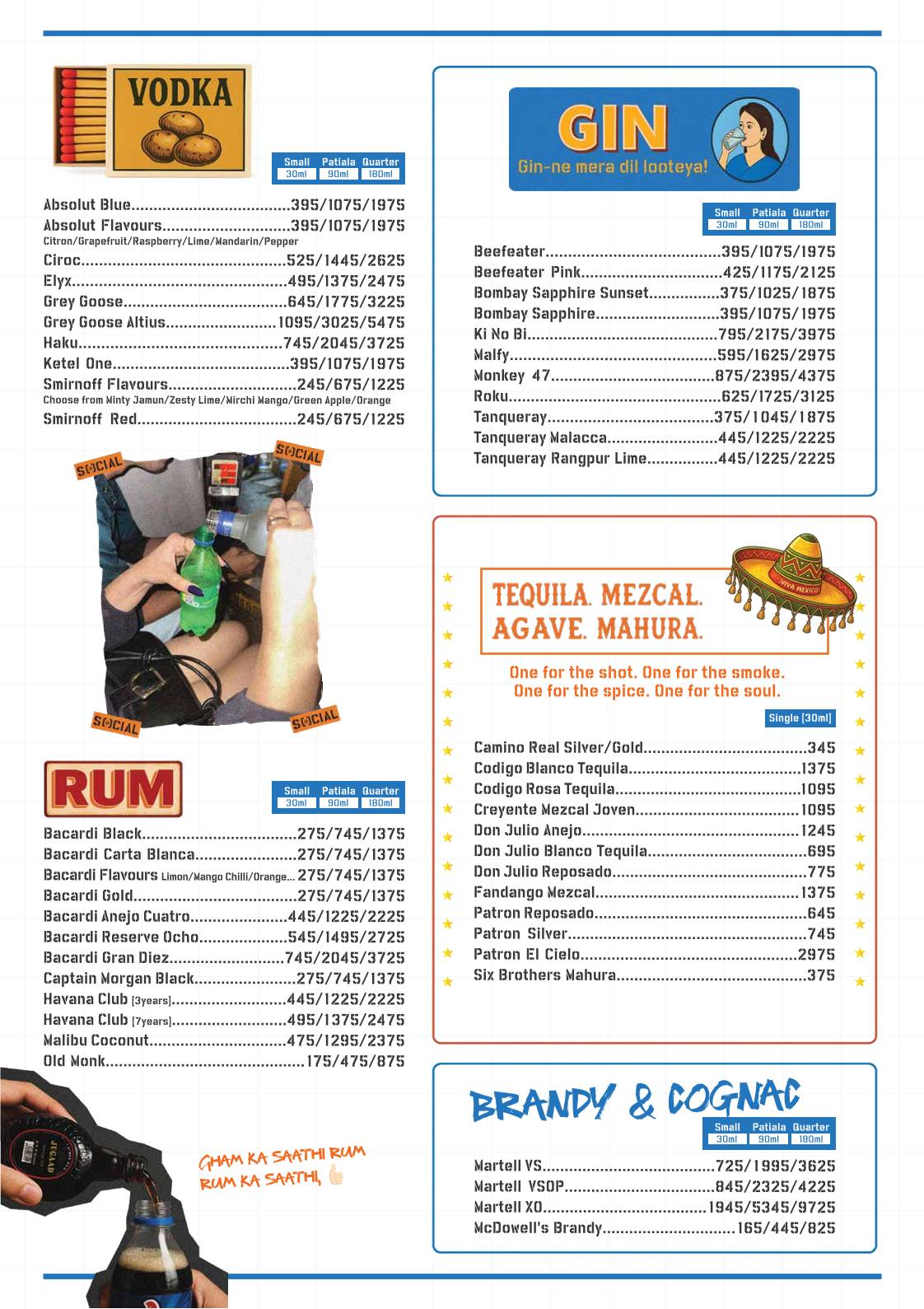 Hebbal SOCIAL menu