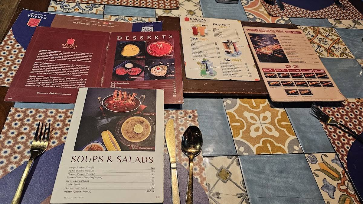 Karama Restaurant menu